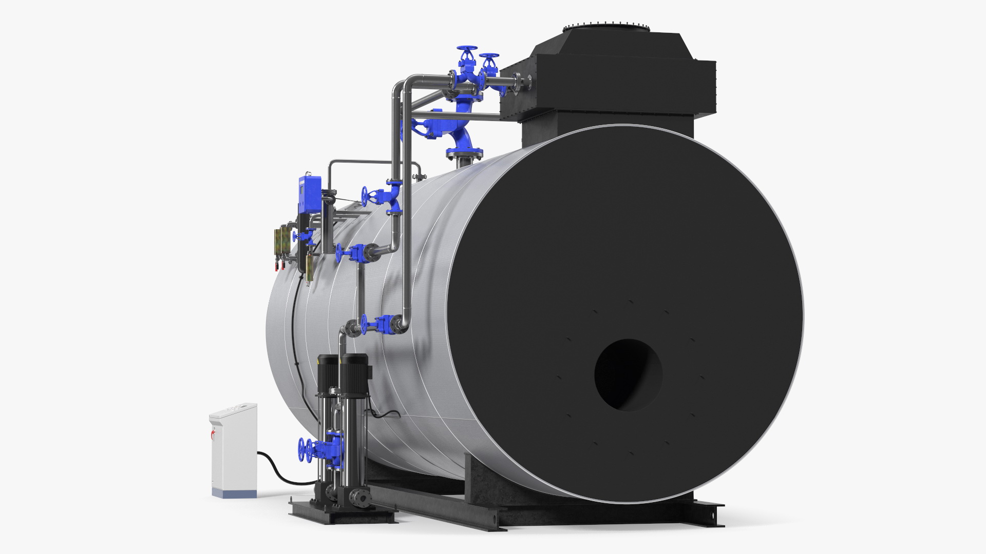 3D Industrial Horizontal Boiler model