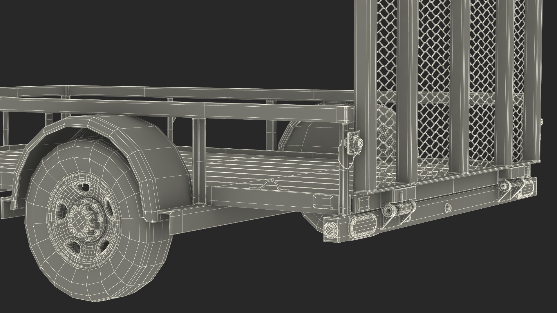 3D Big Tex Utility Trailer model