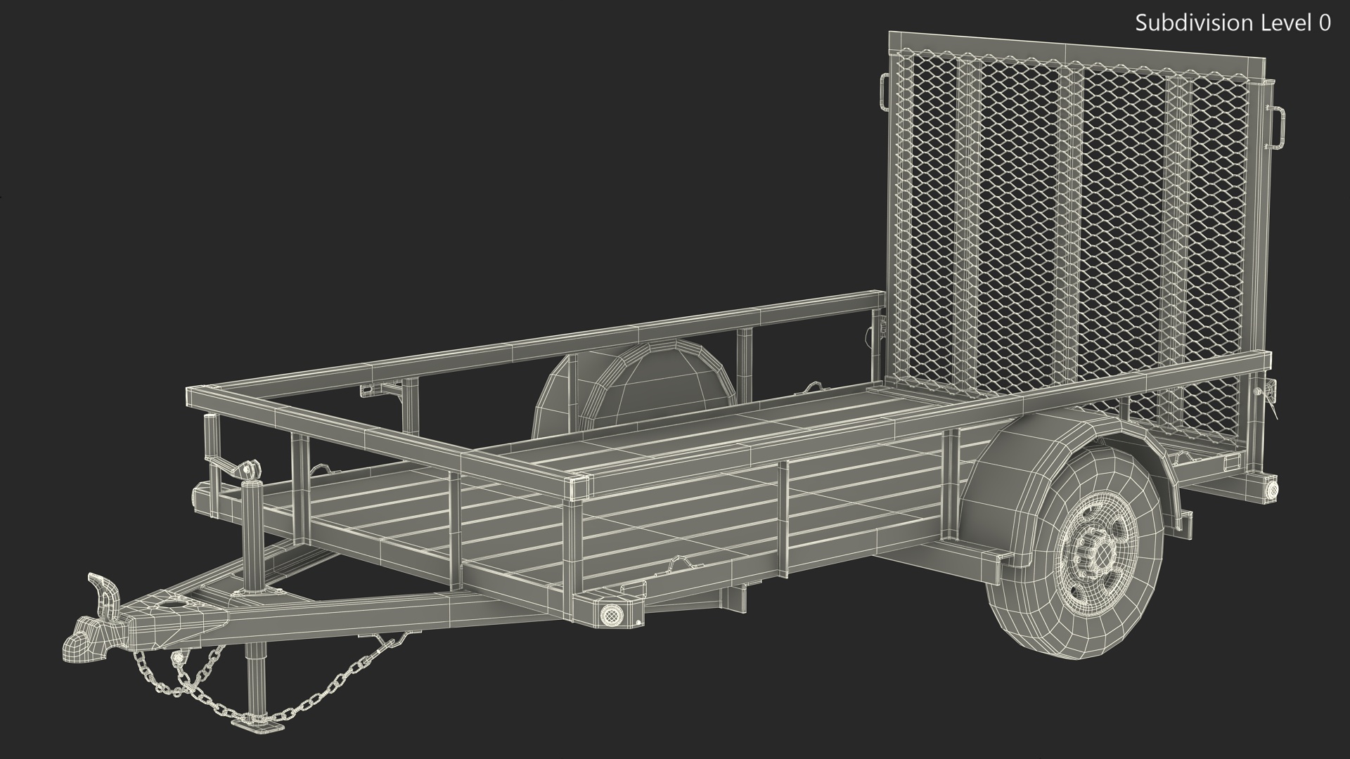 3D Big Tex Utility Trailer model