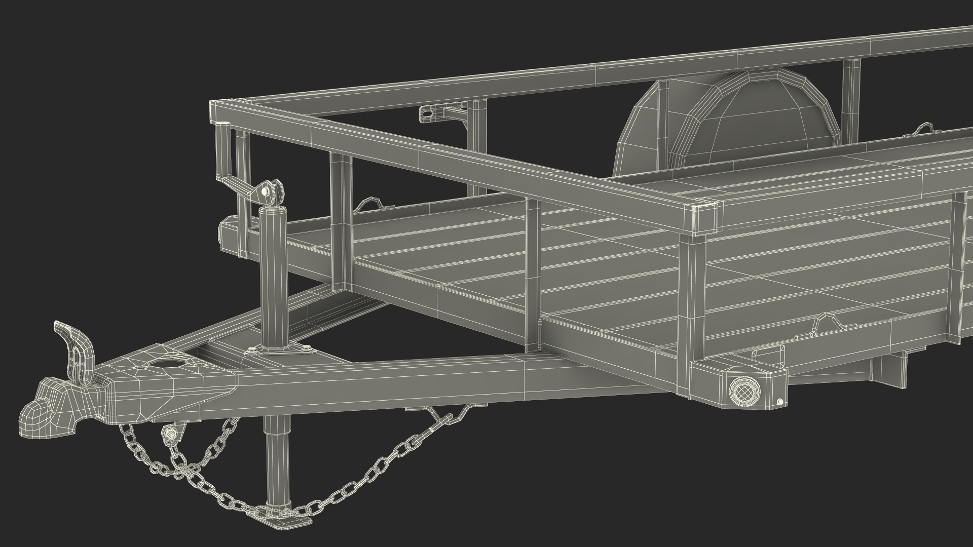 3D Big Tex Utility Trailer model