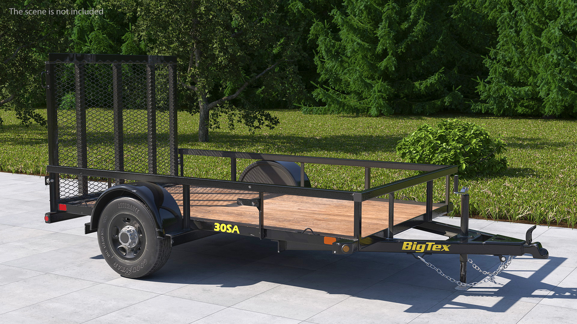 3D Big Tex Utility Trailer model