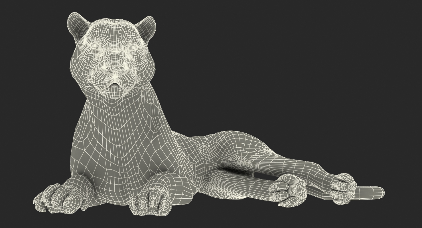 3D Lying Tiger