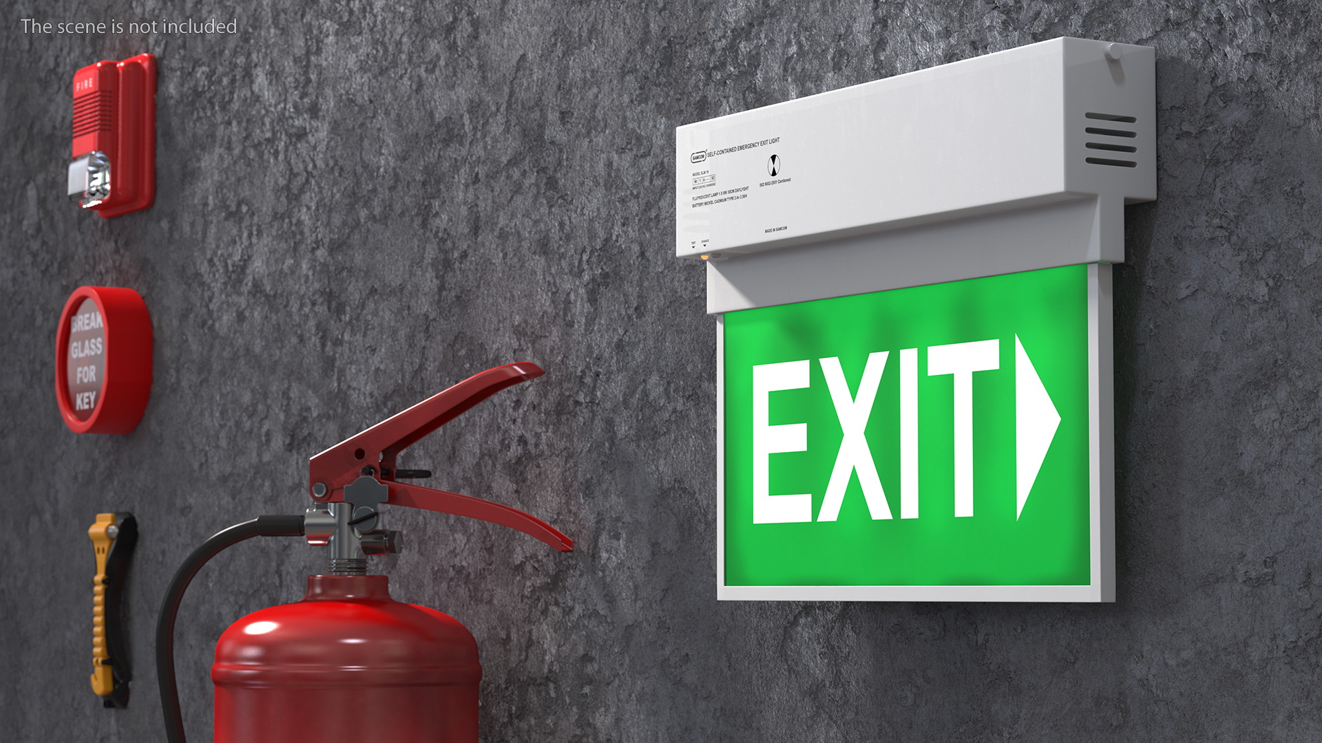 3D model Emergency Exit Light