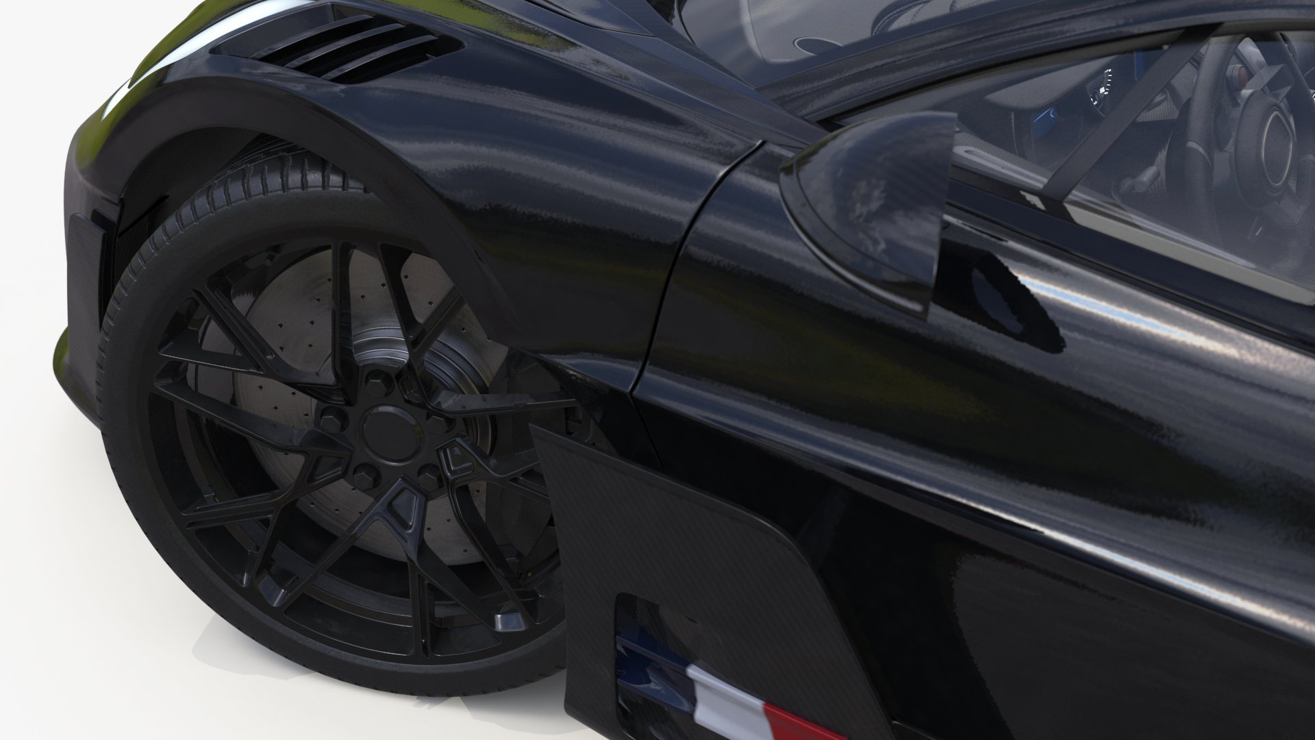 Sport Coupe Black Rigged 3D model