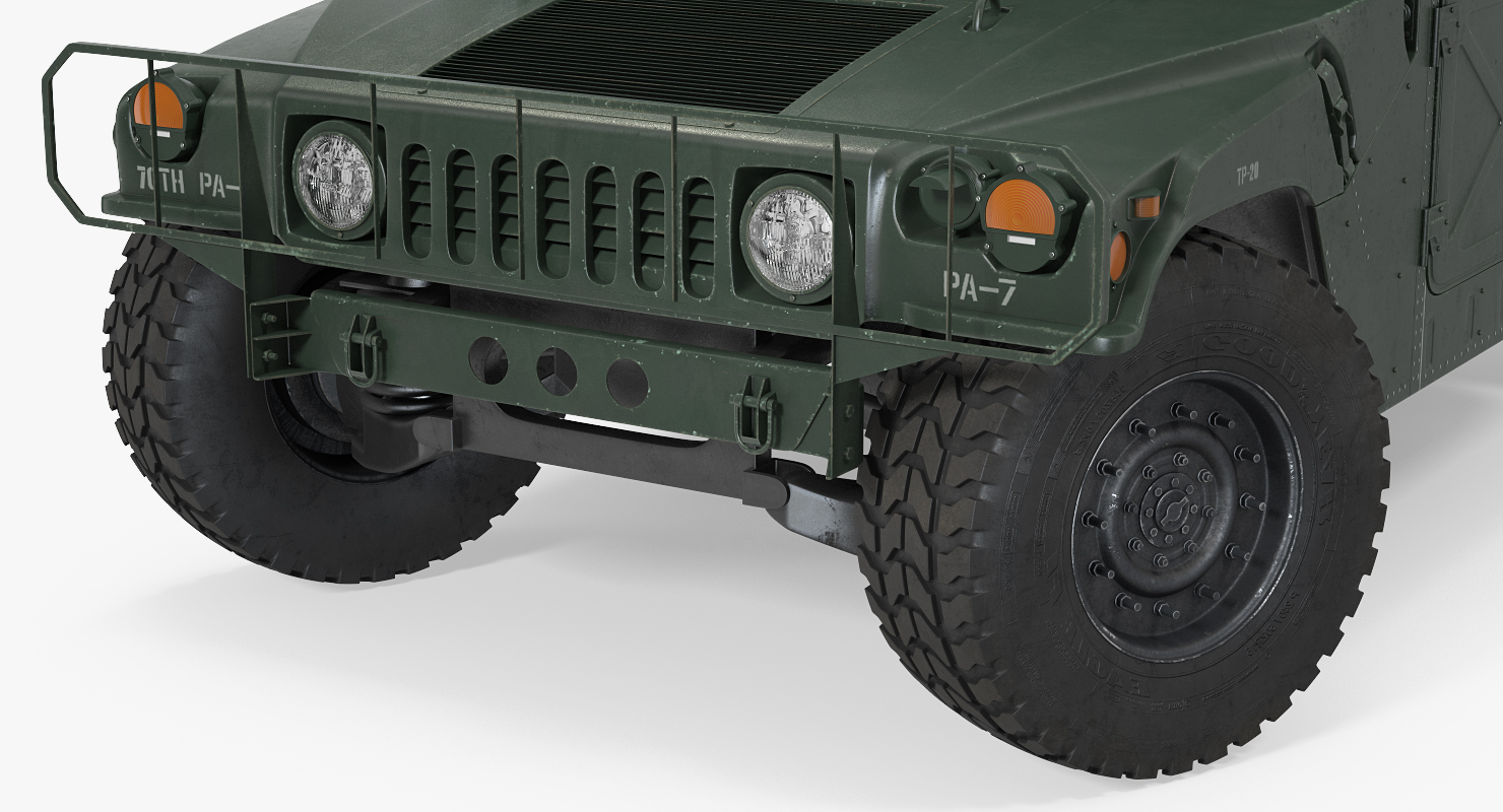 3D model Ambulance Military Car HMMWV m996 Rigged