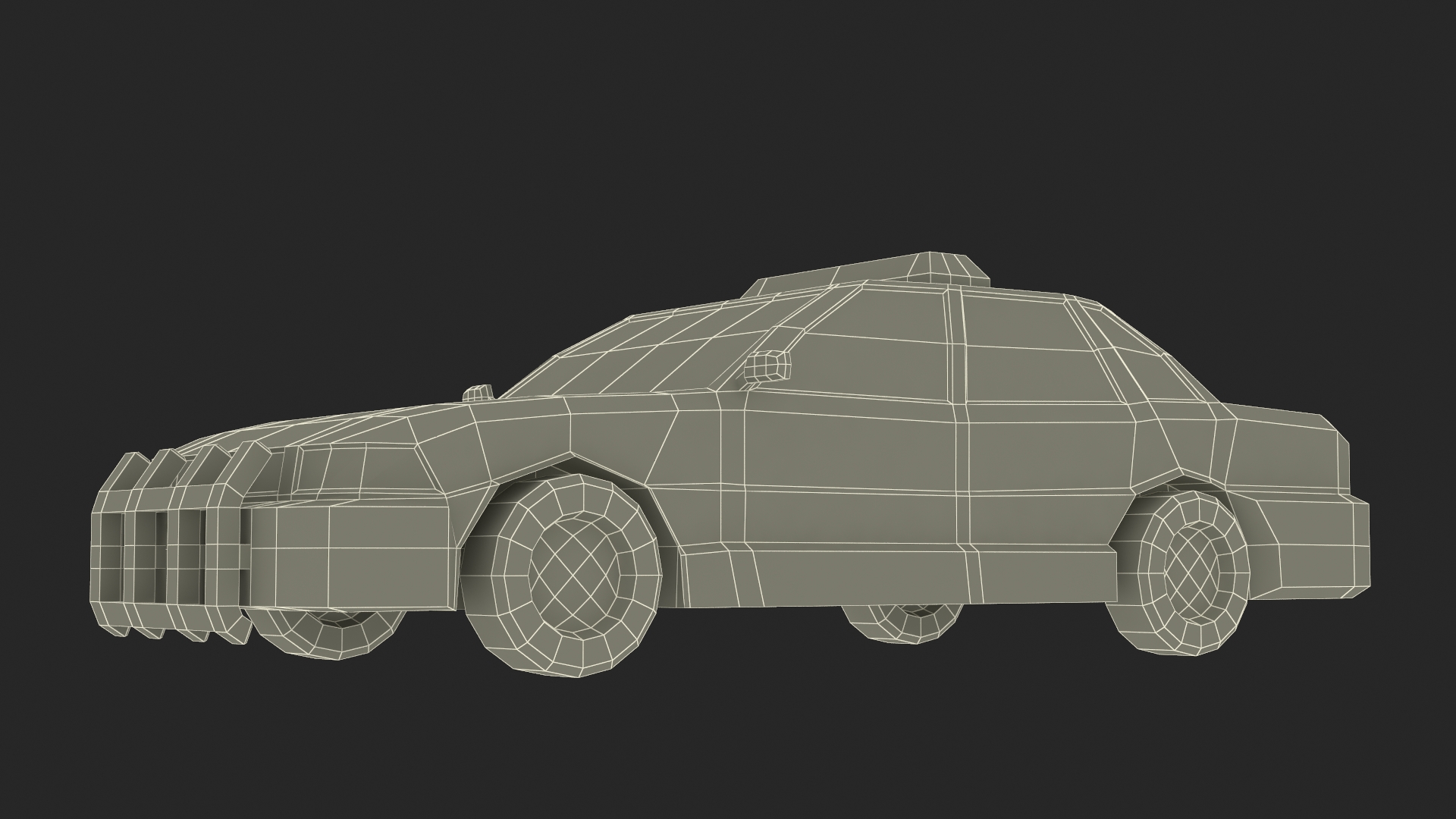 Low Poly Stylized Model Police Car 3D model