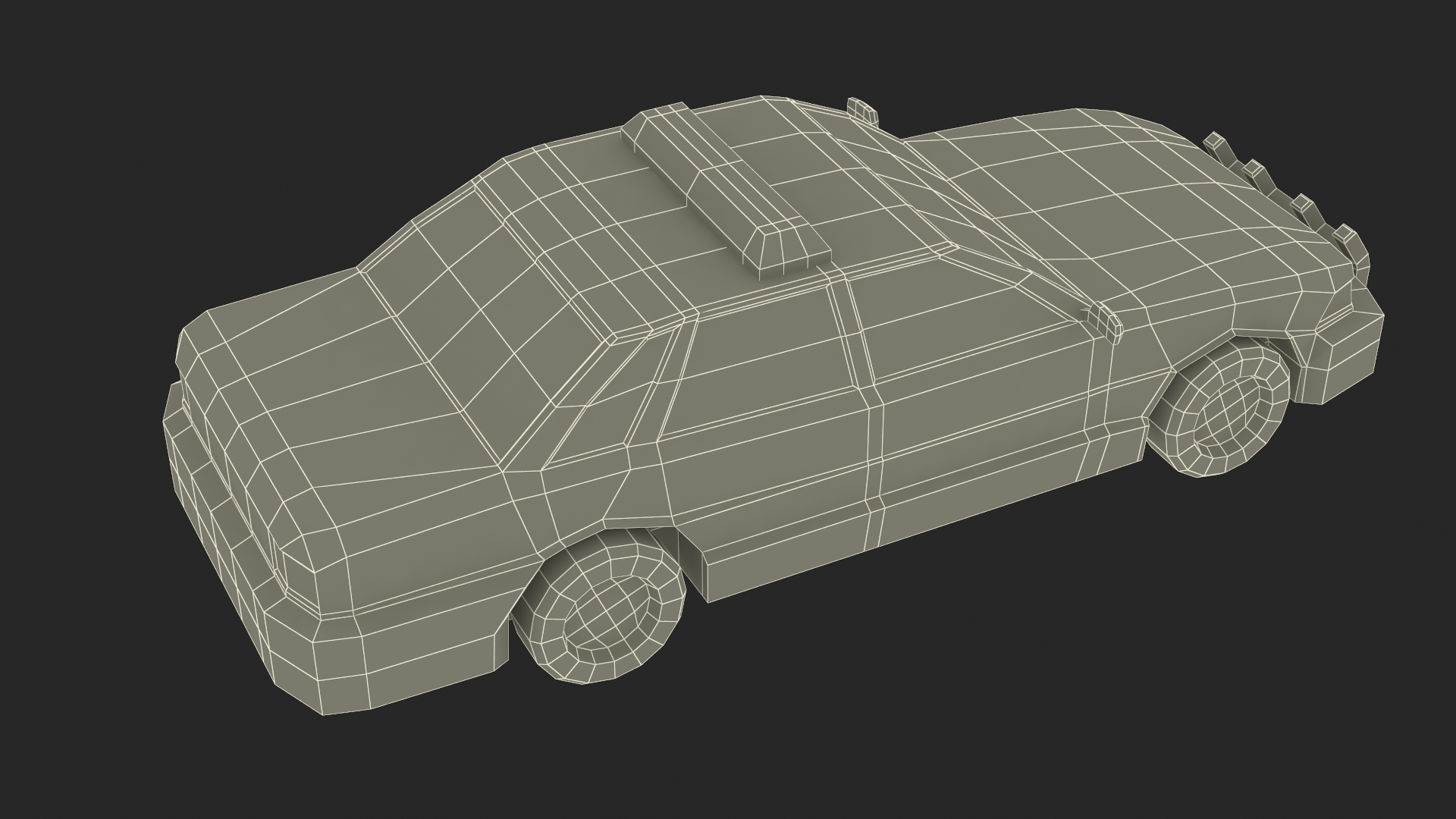 Low Poly Stylized Model Police Car 3D model