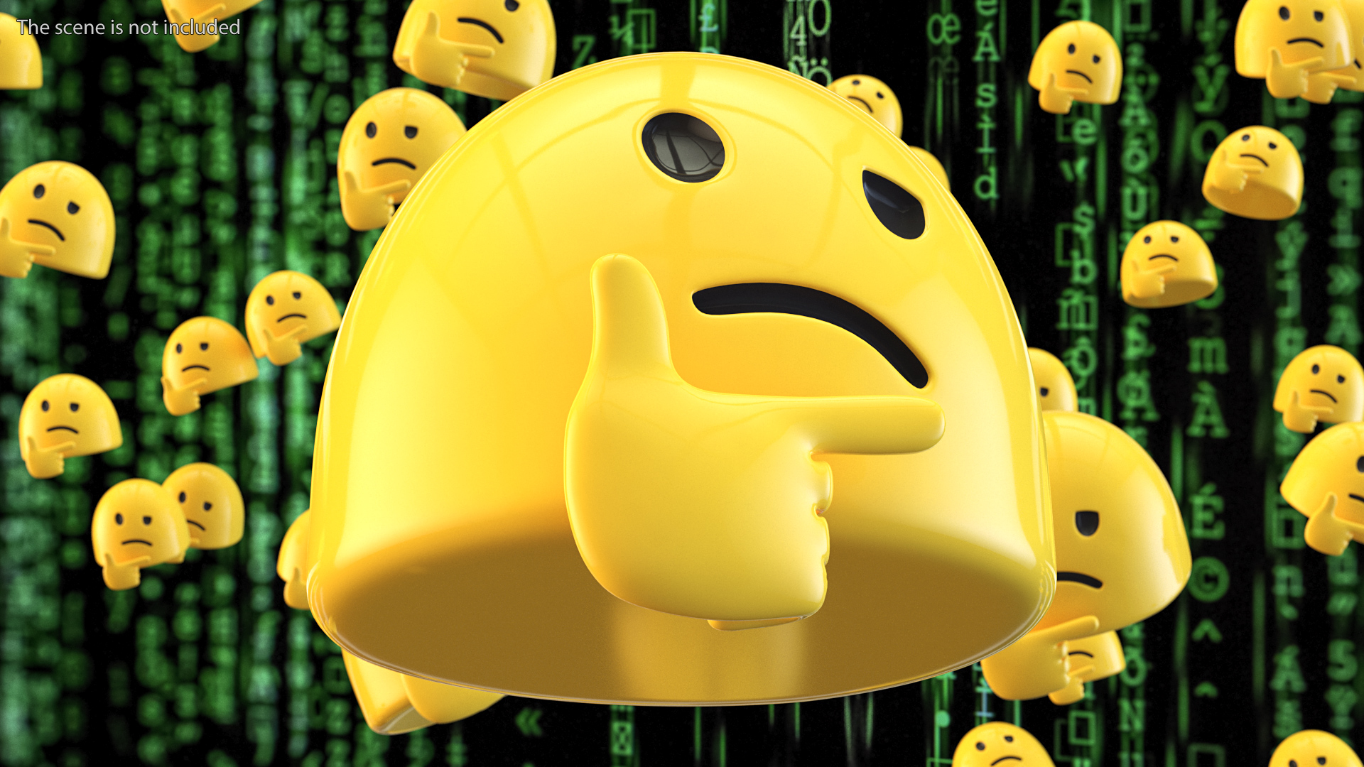 Thinking Face Android Emoji 3D