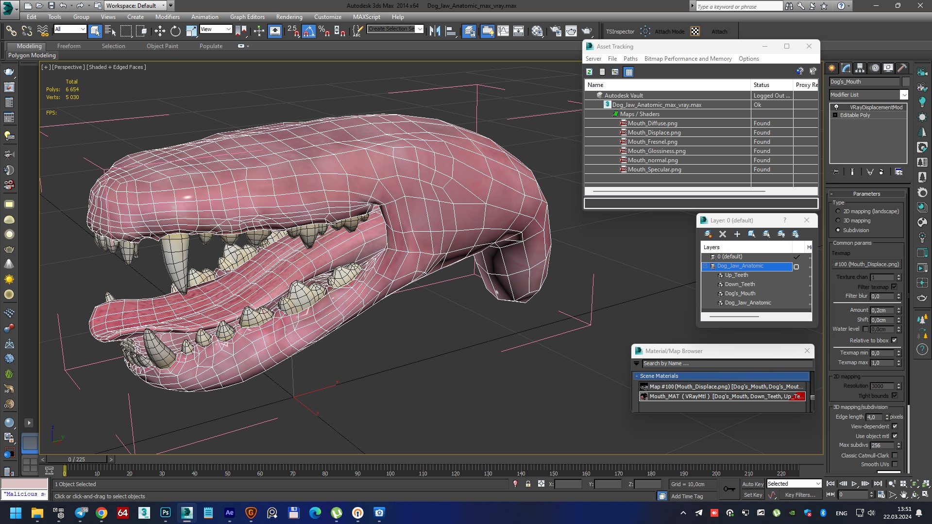 3D Dog Jaw Anatomic