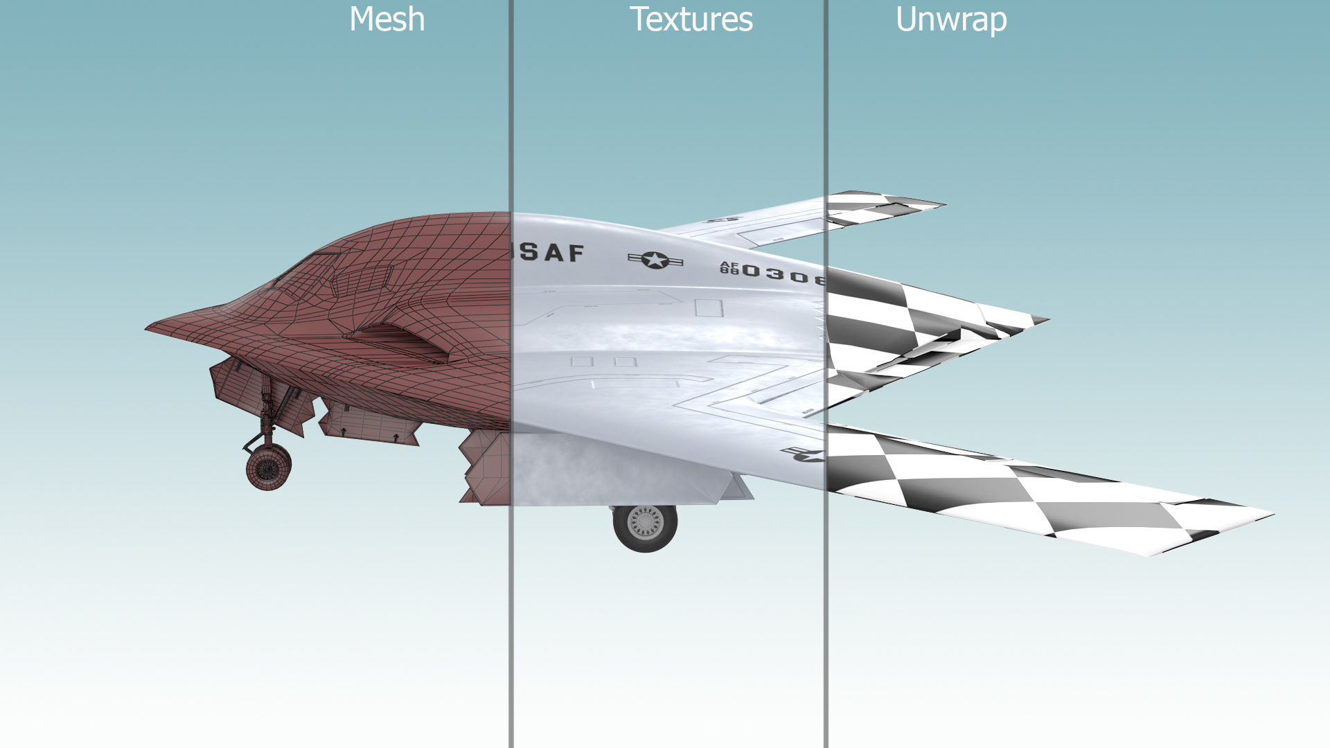 3D Long-Range Aircraft B-21 Raider