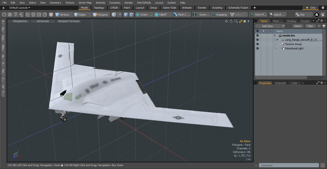 3D Long-Range Aircraft B-21 Raider