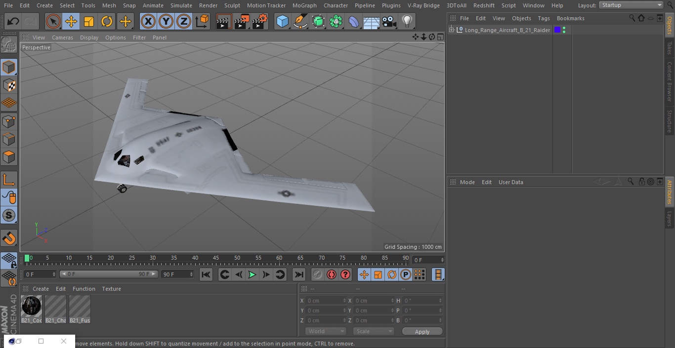 3D Long-Range Aircraft B-21 Raider