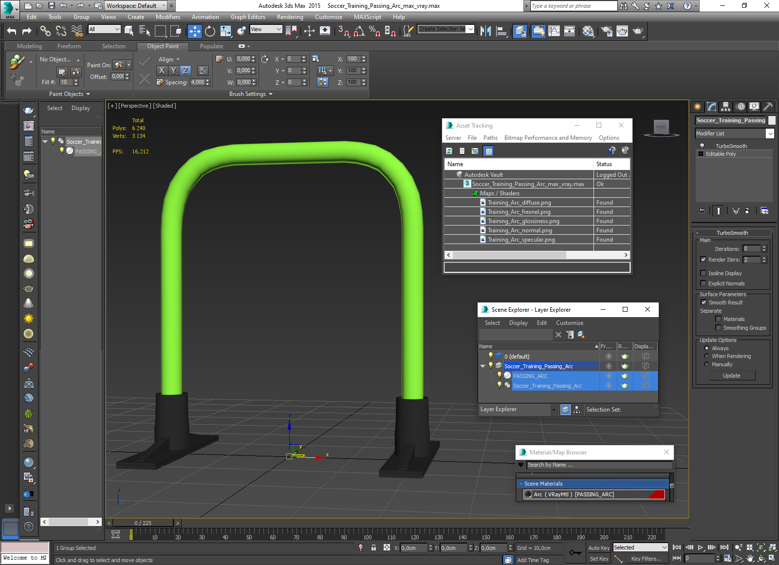 Soccer Training Passing Arc 3D