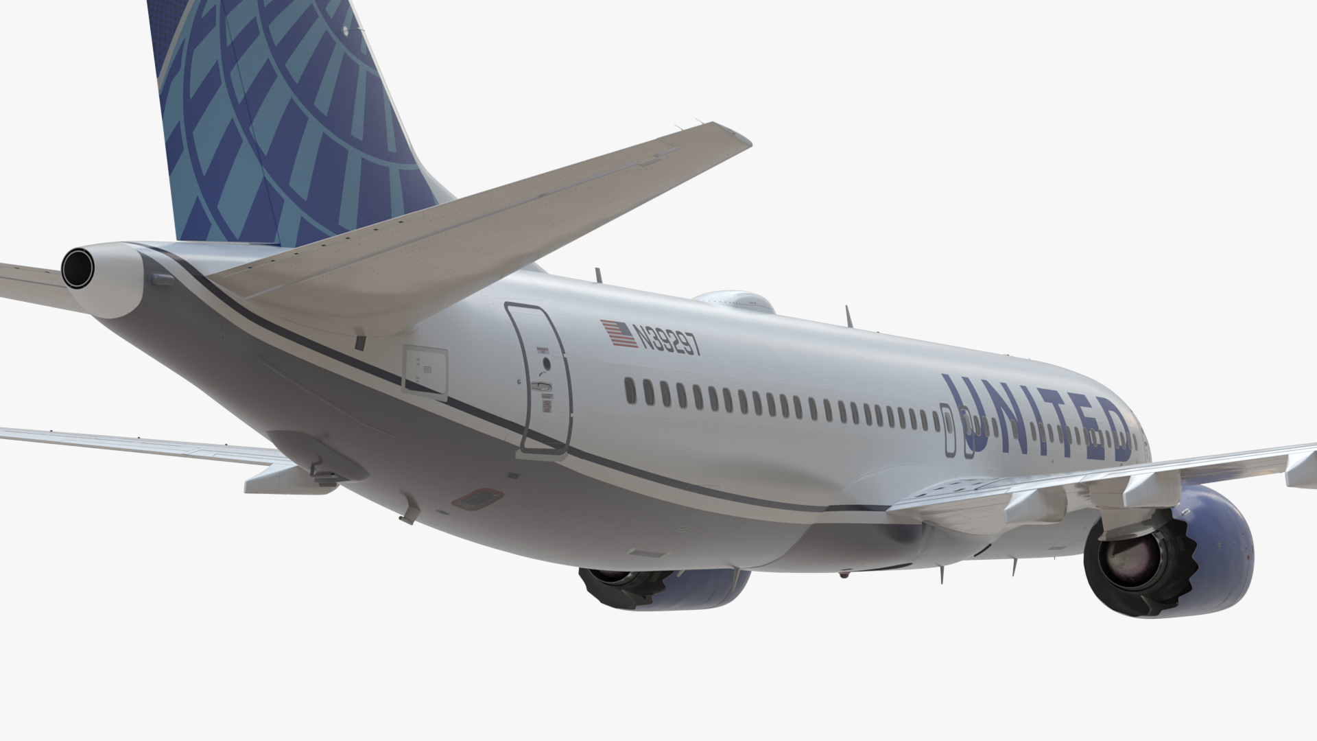 United Airlines Boeing 737 MAX 8 in Flying 3D