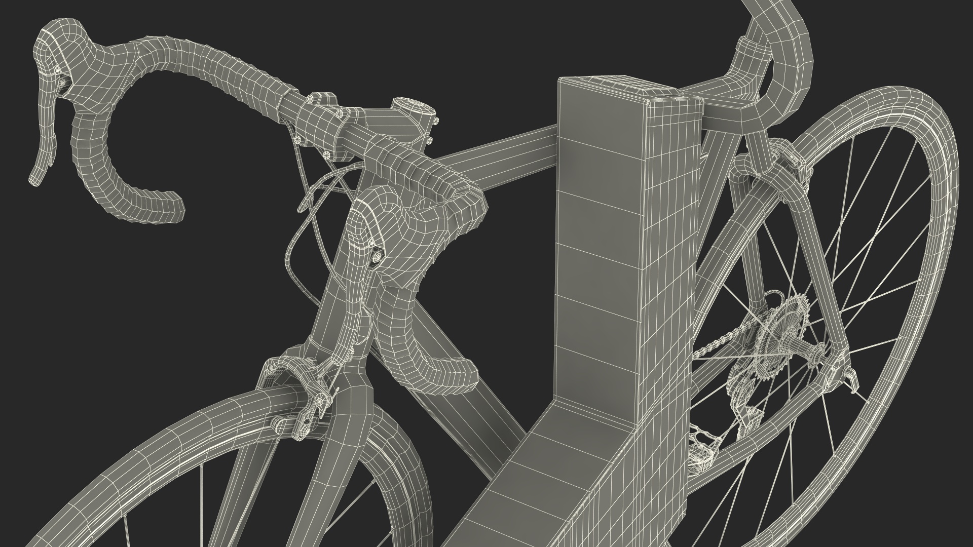 3D Road Bike Near Opened Bikeep Parking