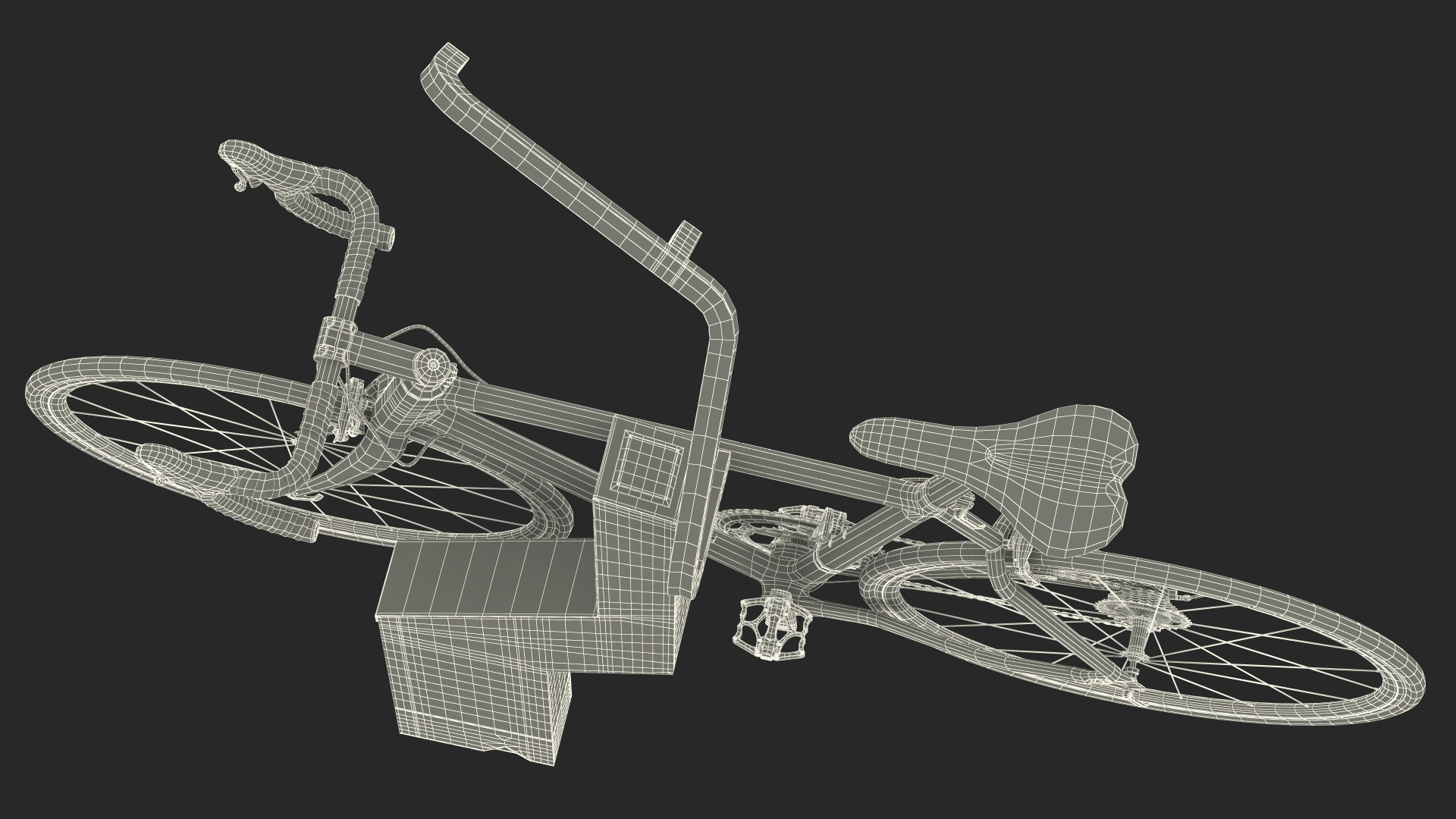 3D Road Bike Near Opened Bikeep Parking