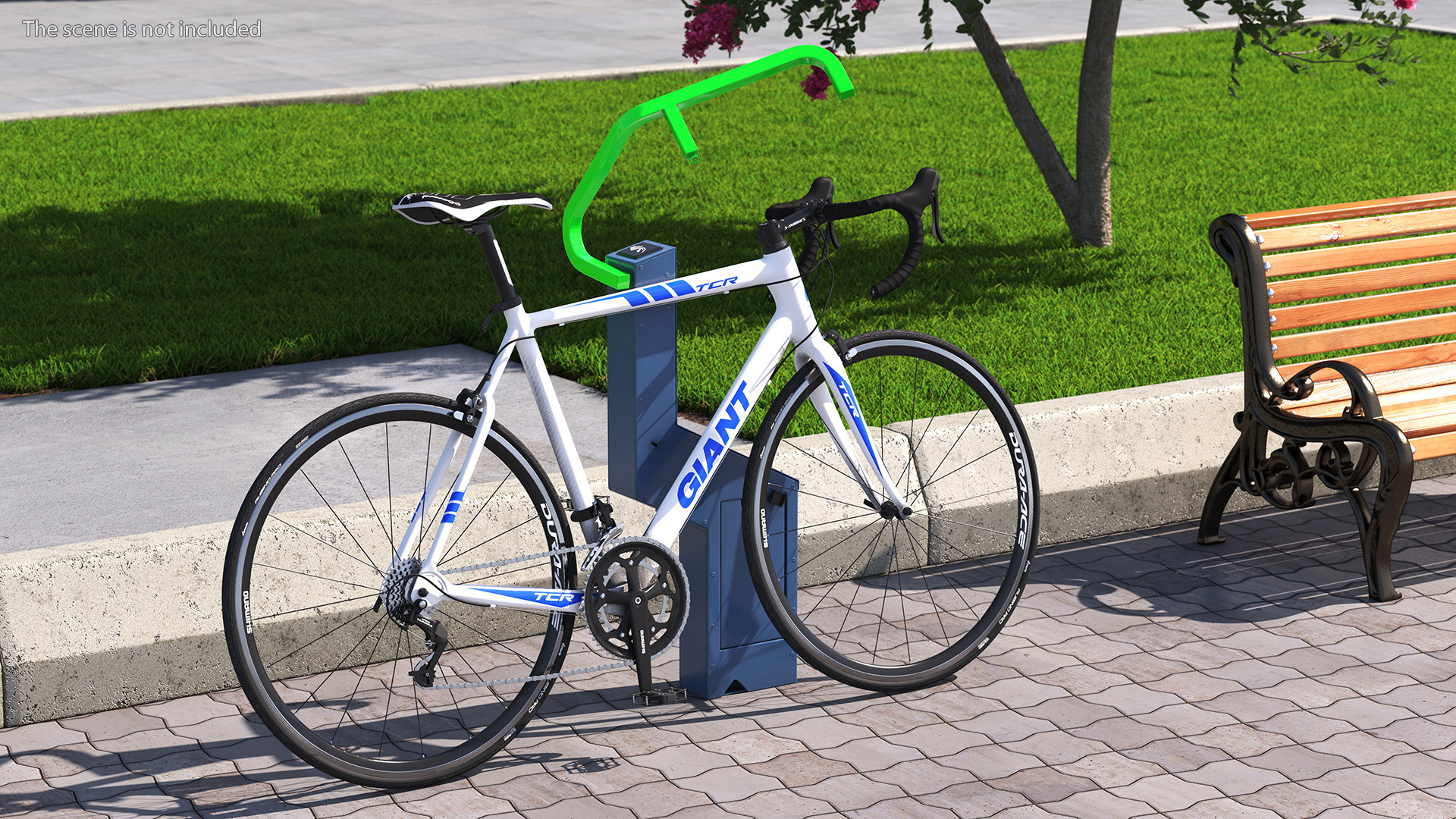 3D Road Bike Near Opened Bikeep Parking