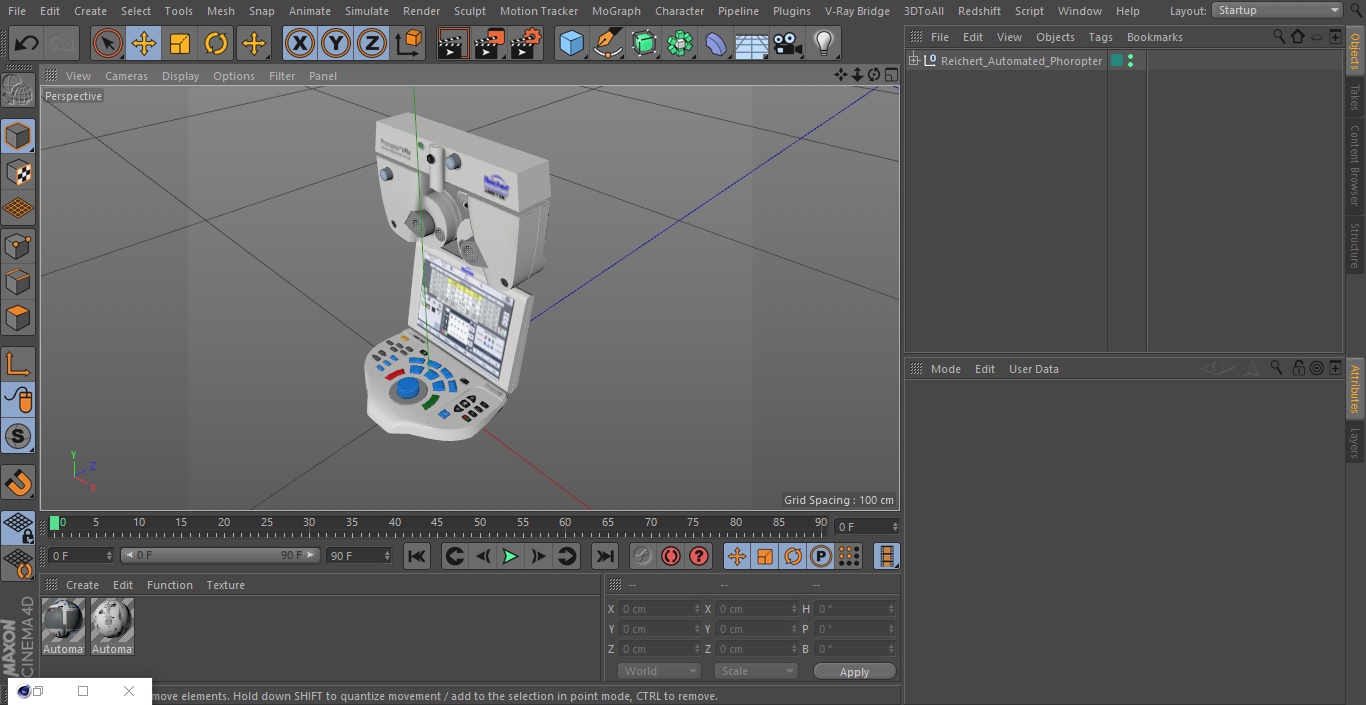 3D Reichert Automated Phoropter model