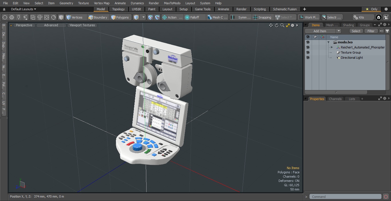 3D Reichert Automated Phoropter model