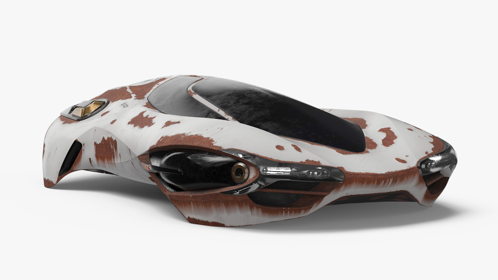 Futuristic Rusted Hover Car 3D