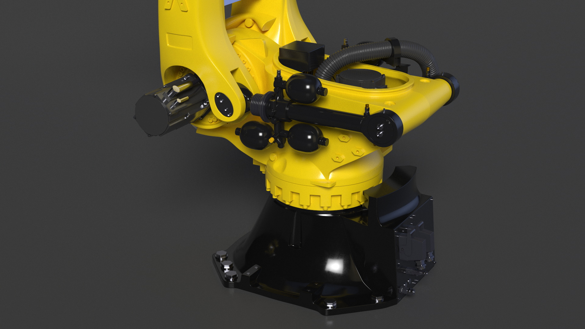 3D Ultra Robotic Arm Yellow Rigged