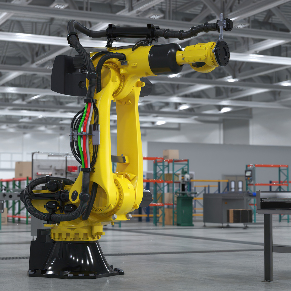 3D Ultra Robotic Arm Yellow Rigged