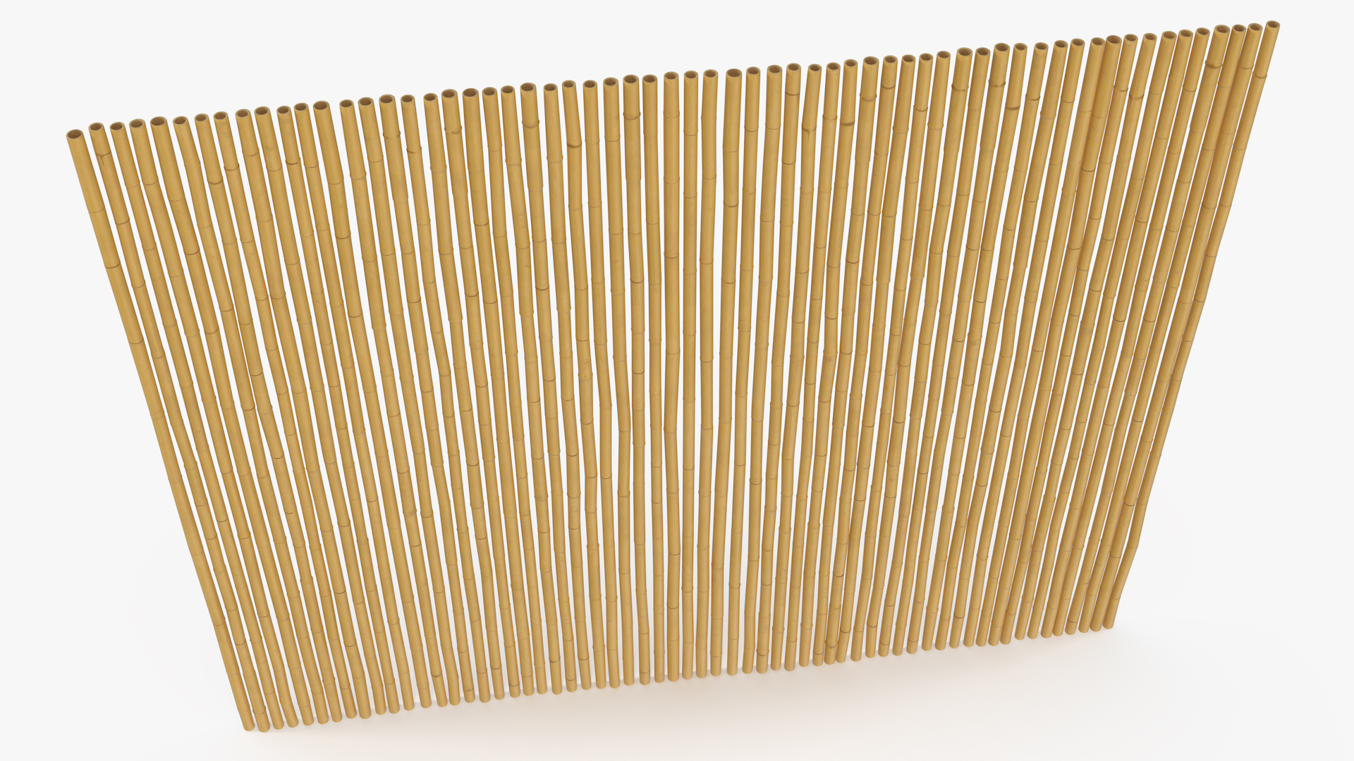 3D Decorative Bamboo Fence model