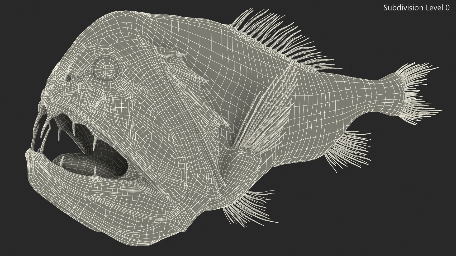 3D Common Fangtooth Fish