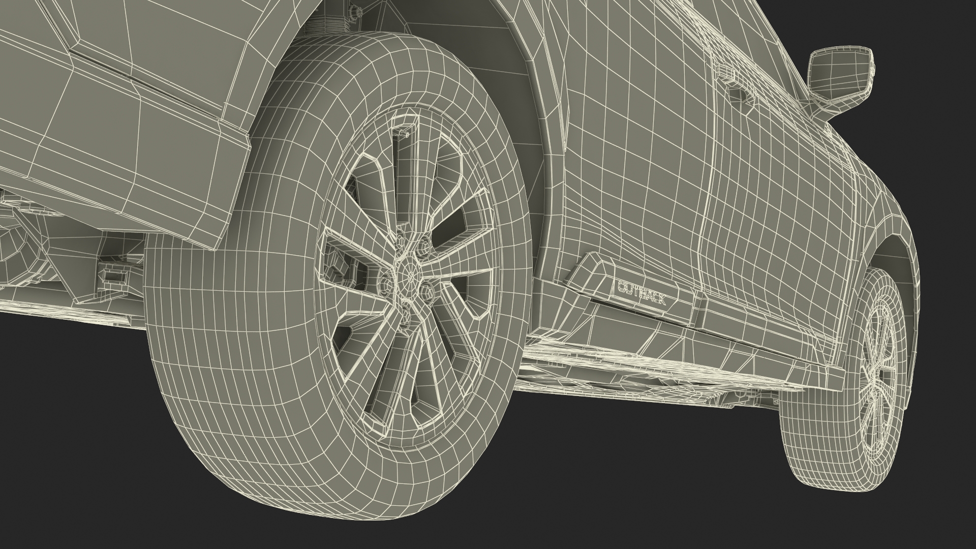 Subaru Outback 2025 Green Dirty Simplified 3D