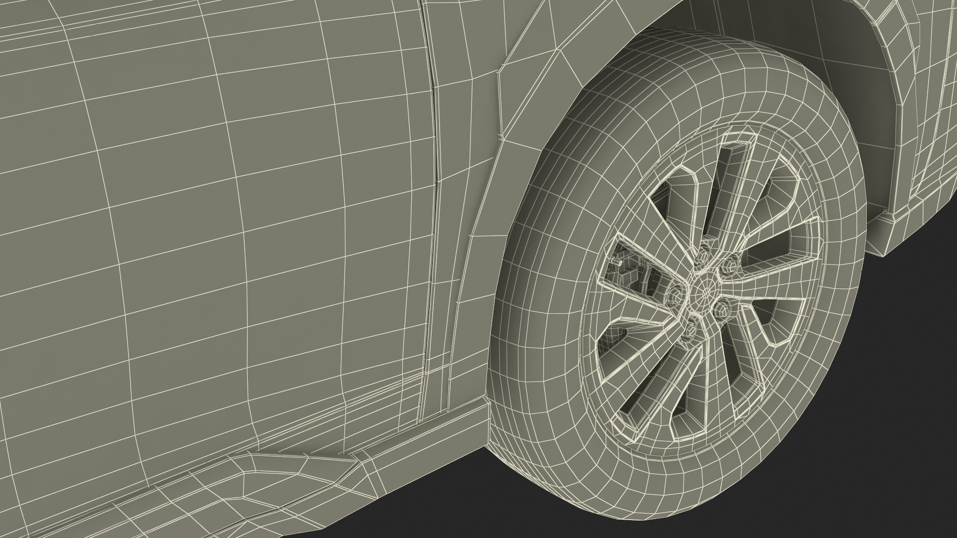 Subaru Outback 2025 Green Dirty Simplified 3D