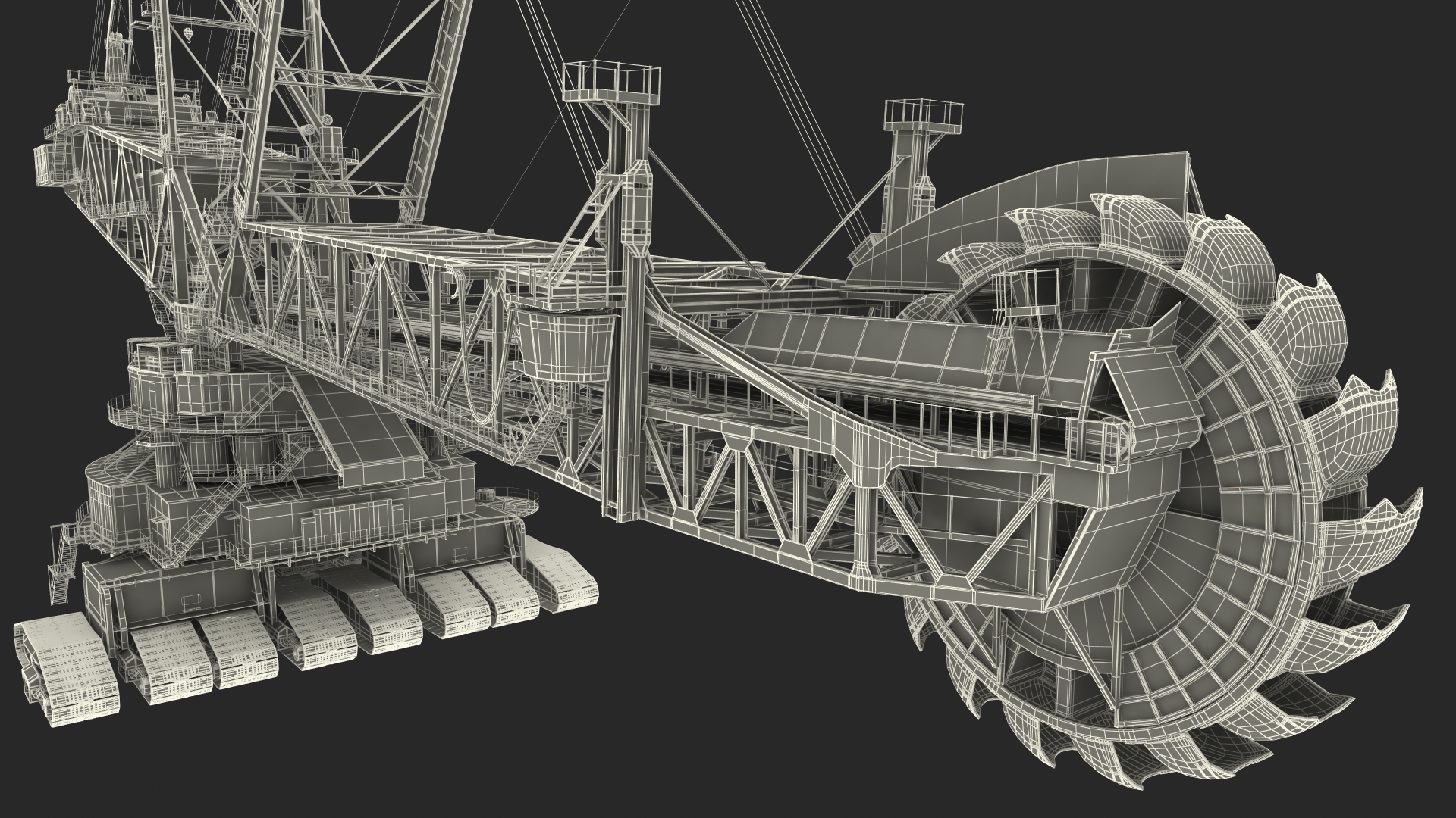 3D Bagger 293 Bucket Wheel Excavator model