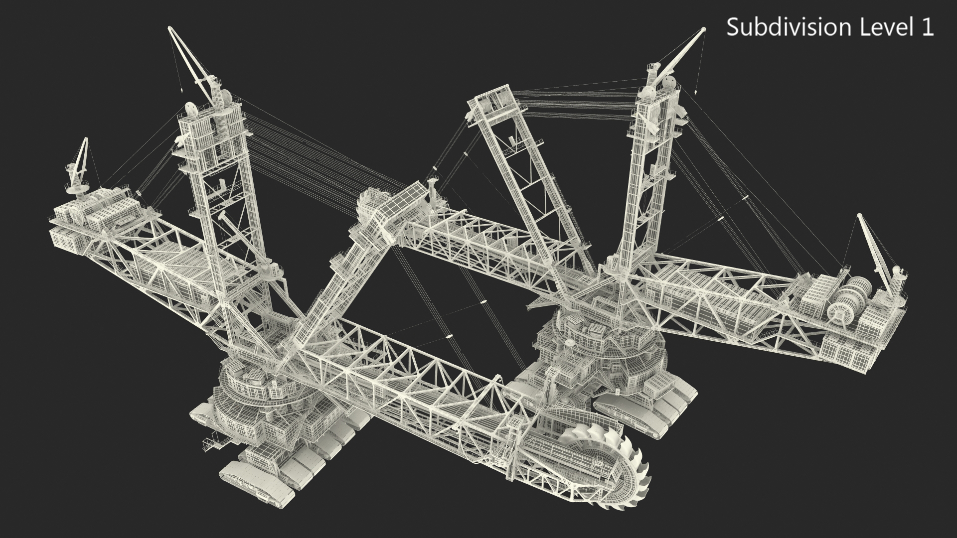 3D Bagger 293 Bucket Wheel Excavator model