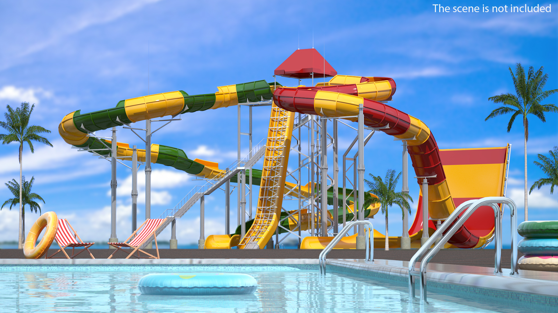 Family Raft Ride Waterslide 3D