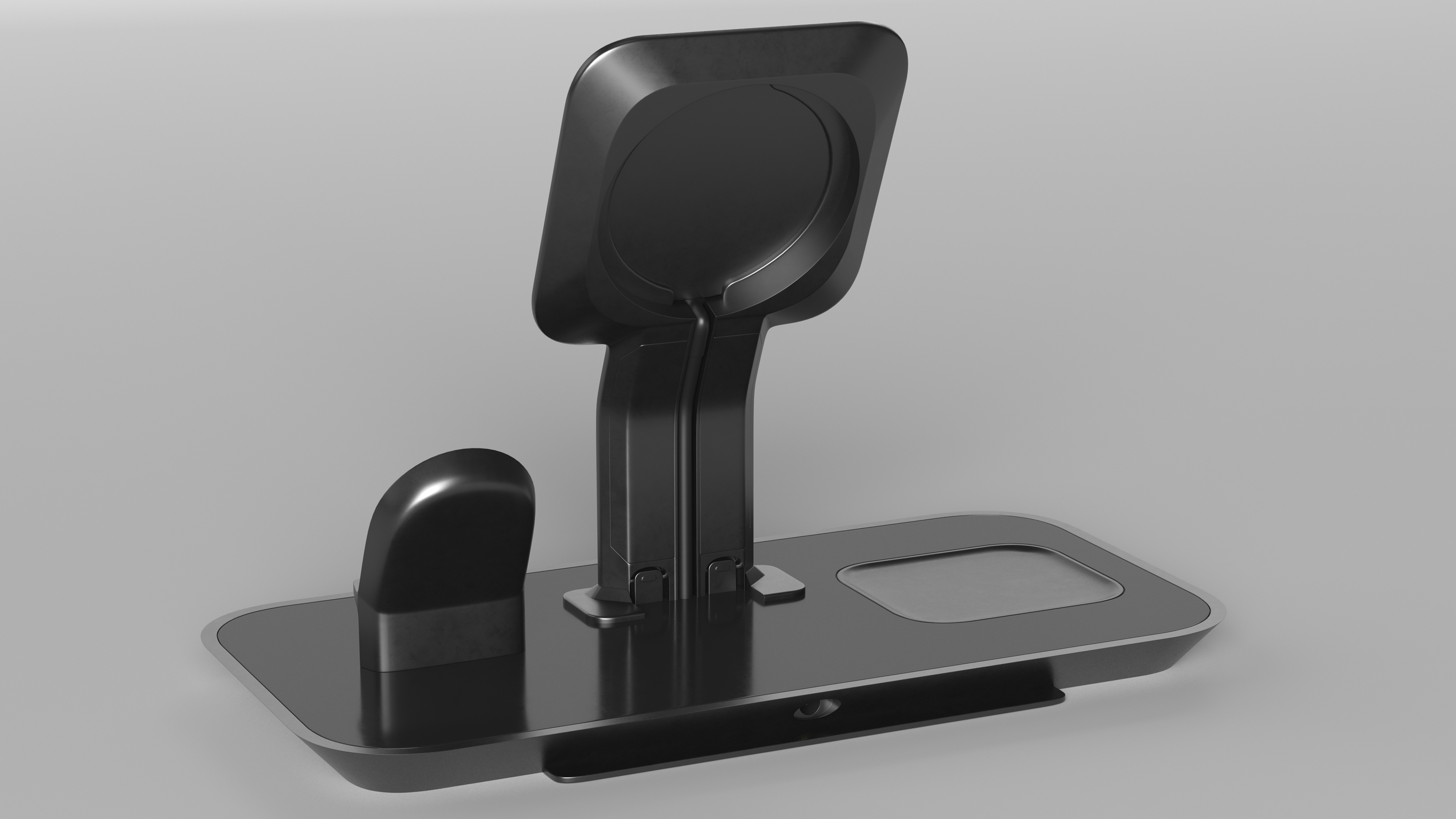 3D model Mophie 3-in-1 Stand for MagSafe Charger Black