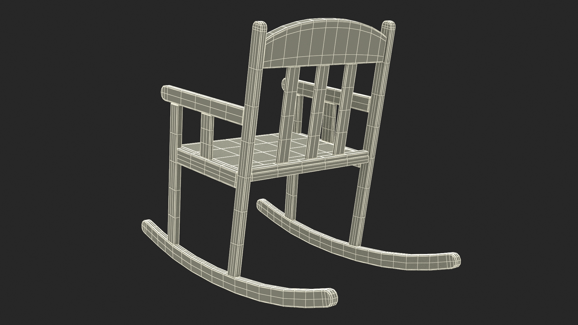 3D model Rocking Chair for Children Room IKEA SUNDVIK White