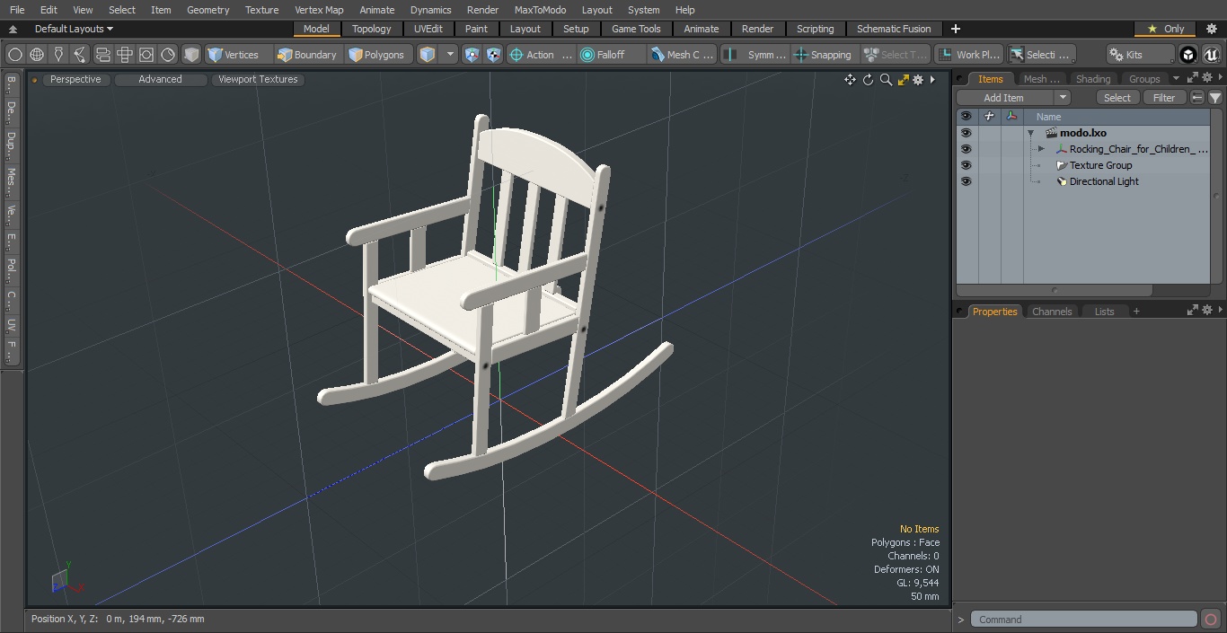 3D model Rocking Chair for Children Room IKEA SUNDVIK White