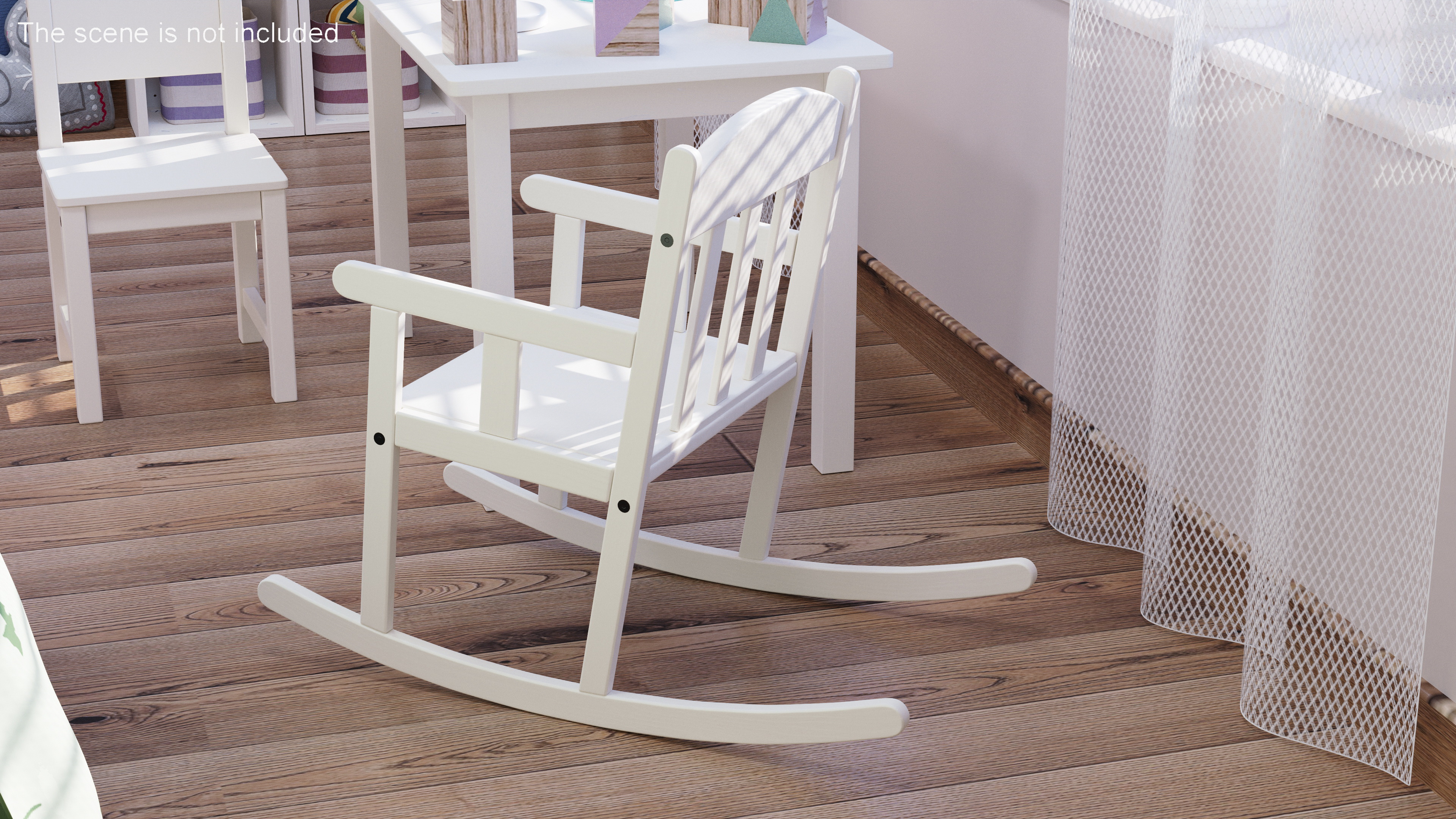 3D model Rocking Chair for Children Room IKEA SUNDVIK White