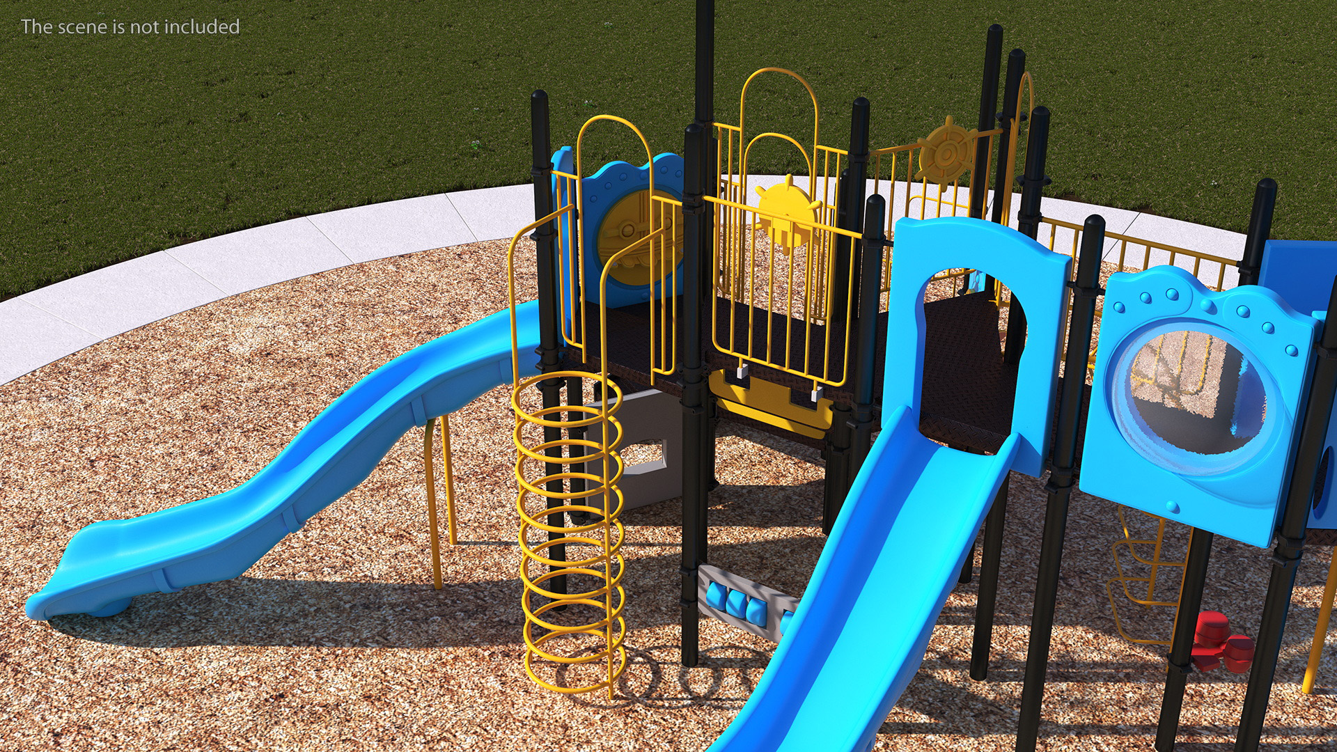 3D Outdoor Kids Playground Playset