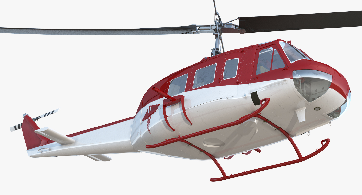 Air Medical Helicopter Bell Model 212 3D