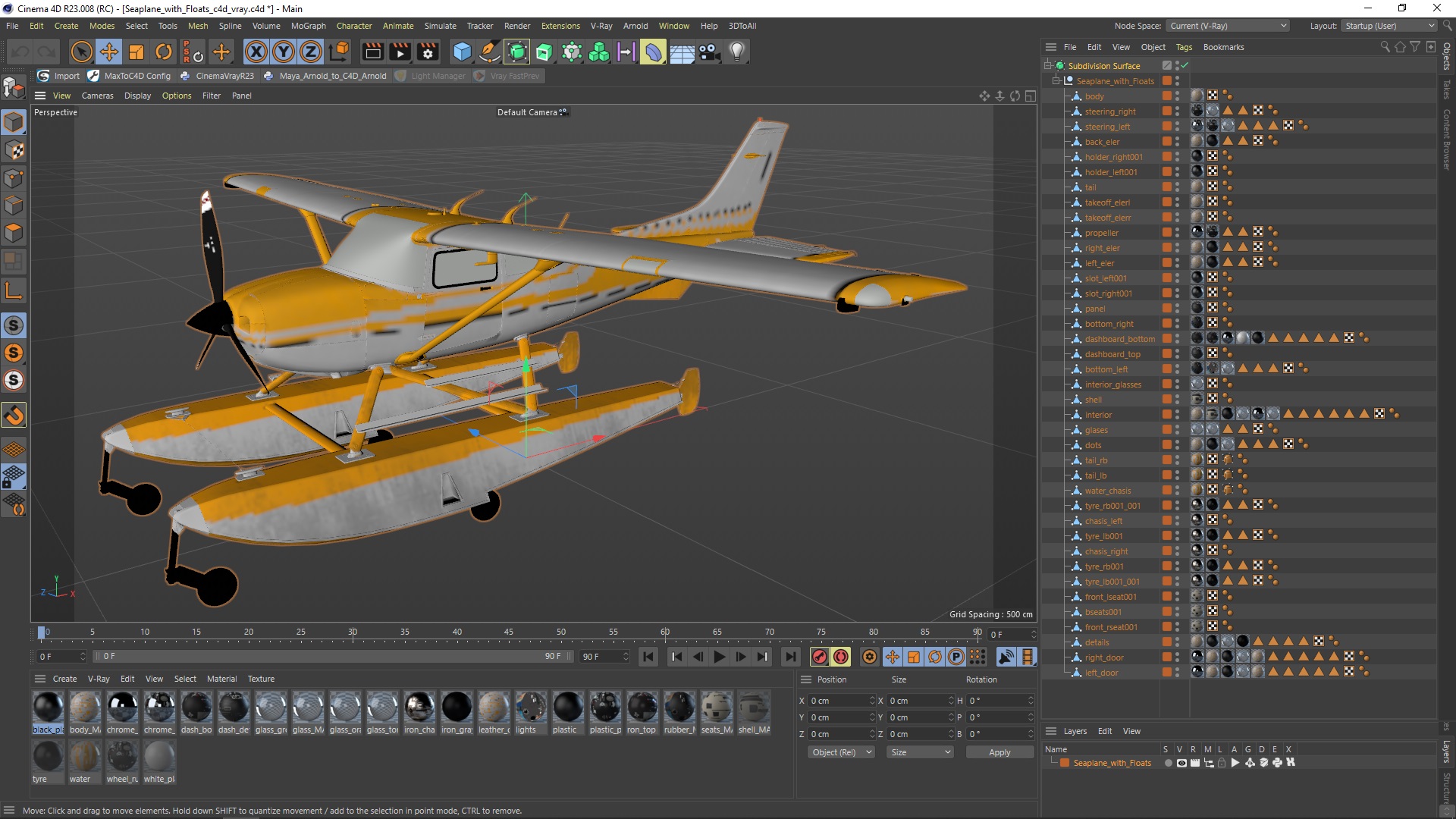 3D model Seaplane with Floats