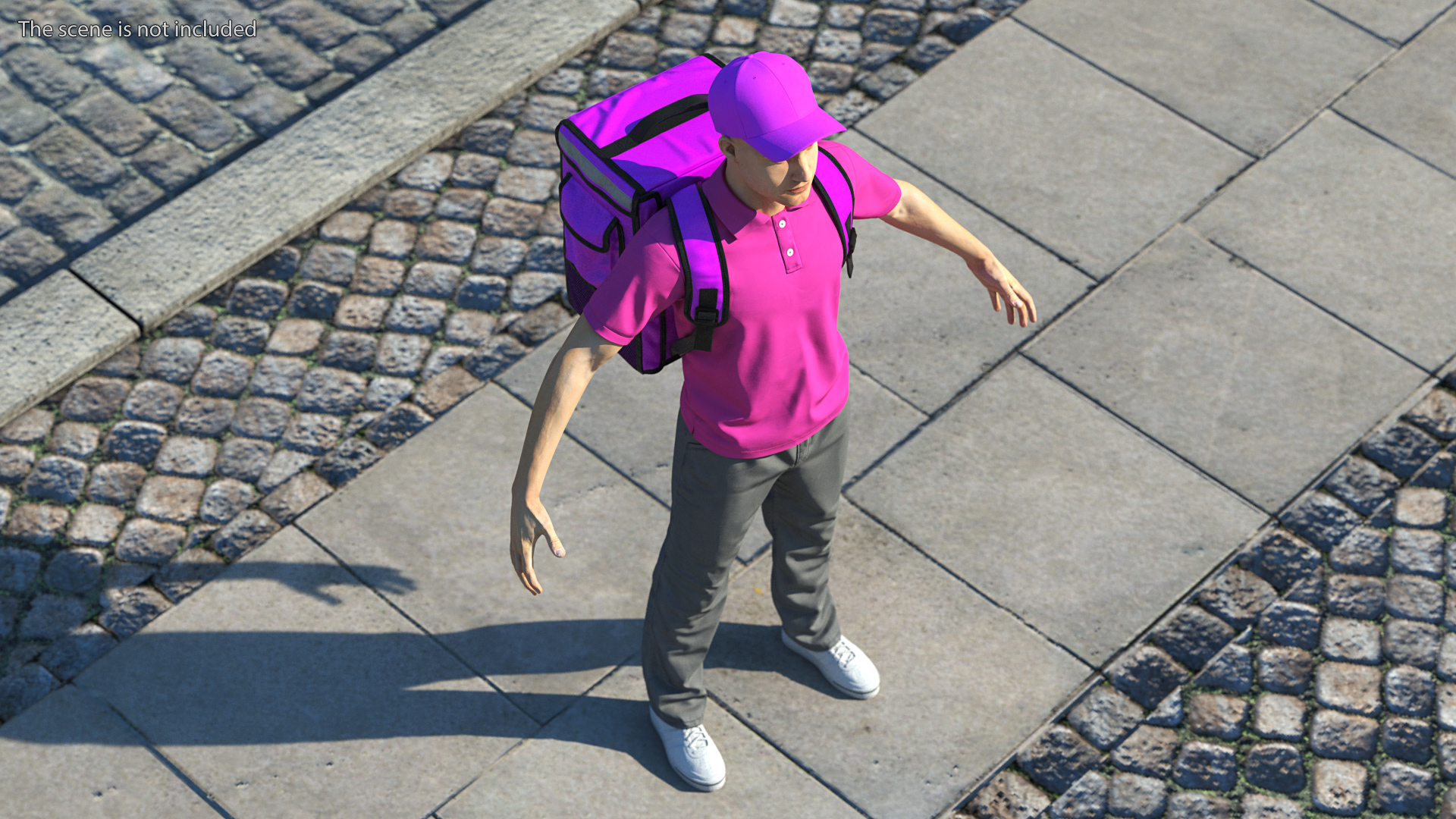 Food Delivery Man Rigged 3D model