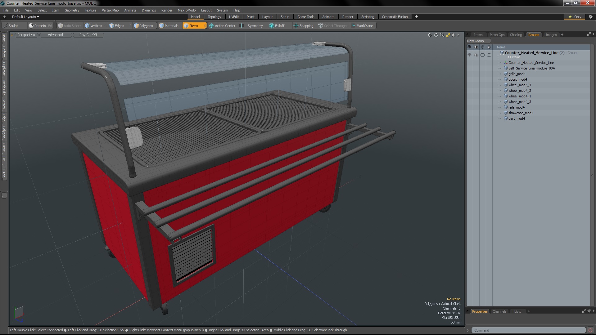 Counter Heated Service Line 3D