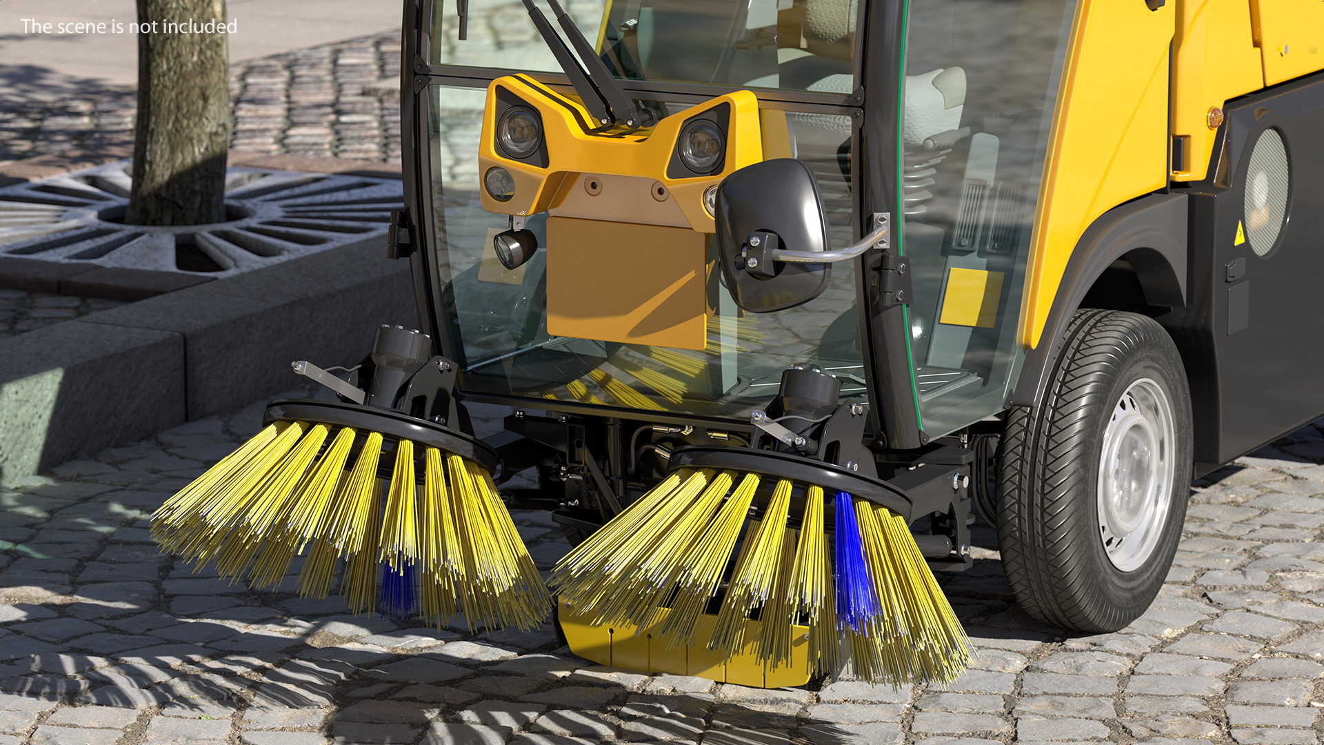 Compact Road Sweeper Rigged 3D