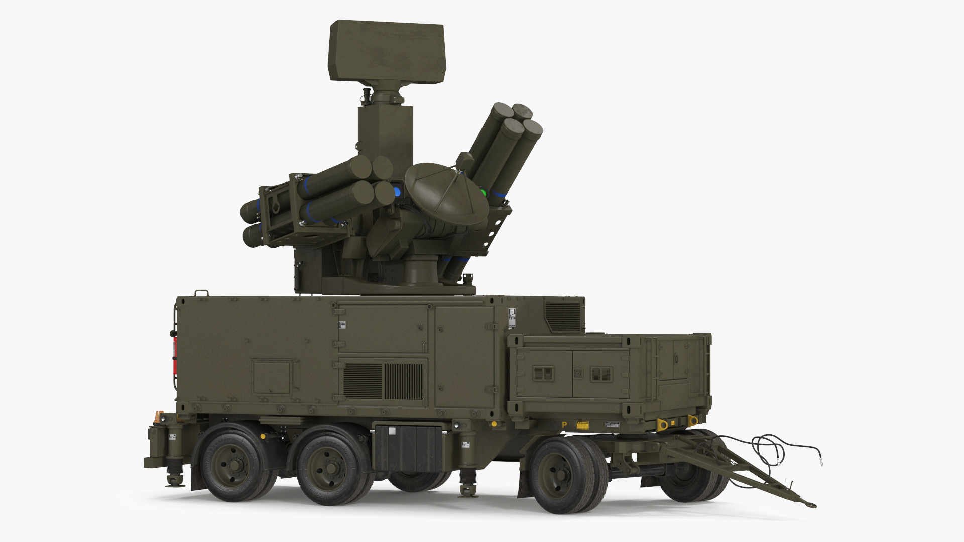 3D Crotale NG Air Defense Missile System Rigged for Maya model