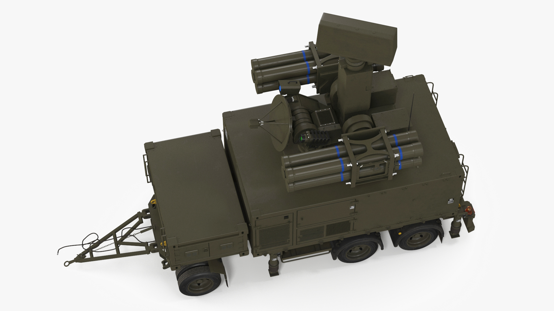 3D Crotale NG Air Defense Missile System Rigged for Maya model