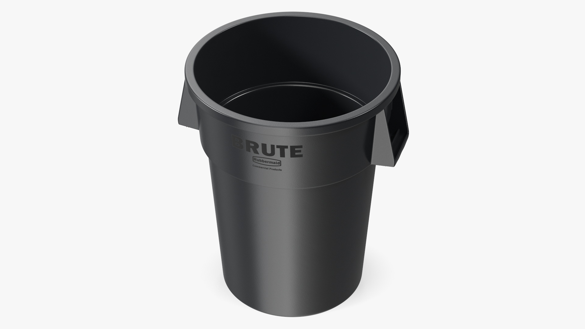 3D Rubbermaid Brute Commercial Trash Can Black model