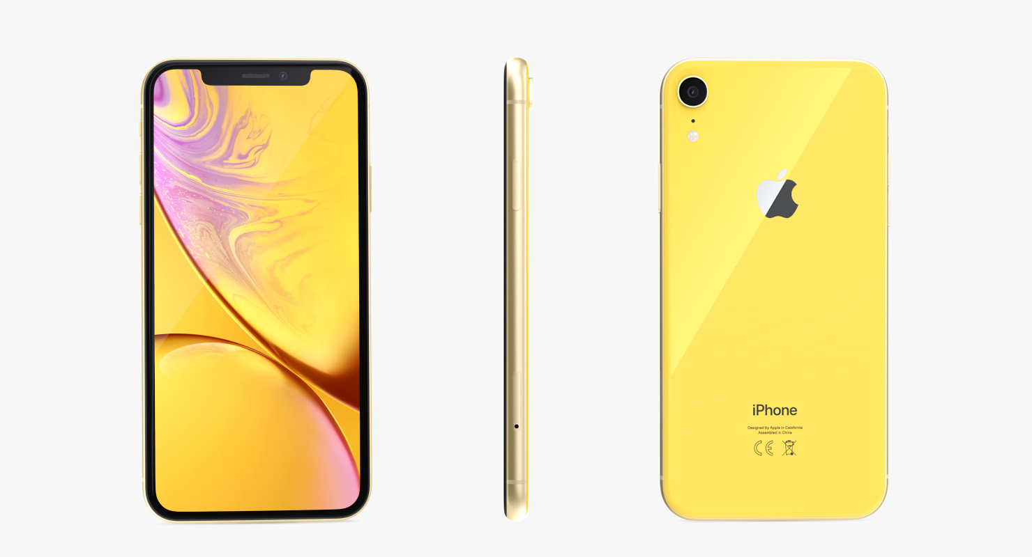 3D iPhone XR Yellow