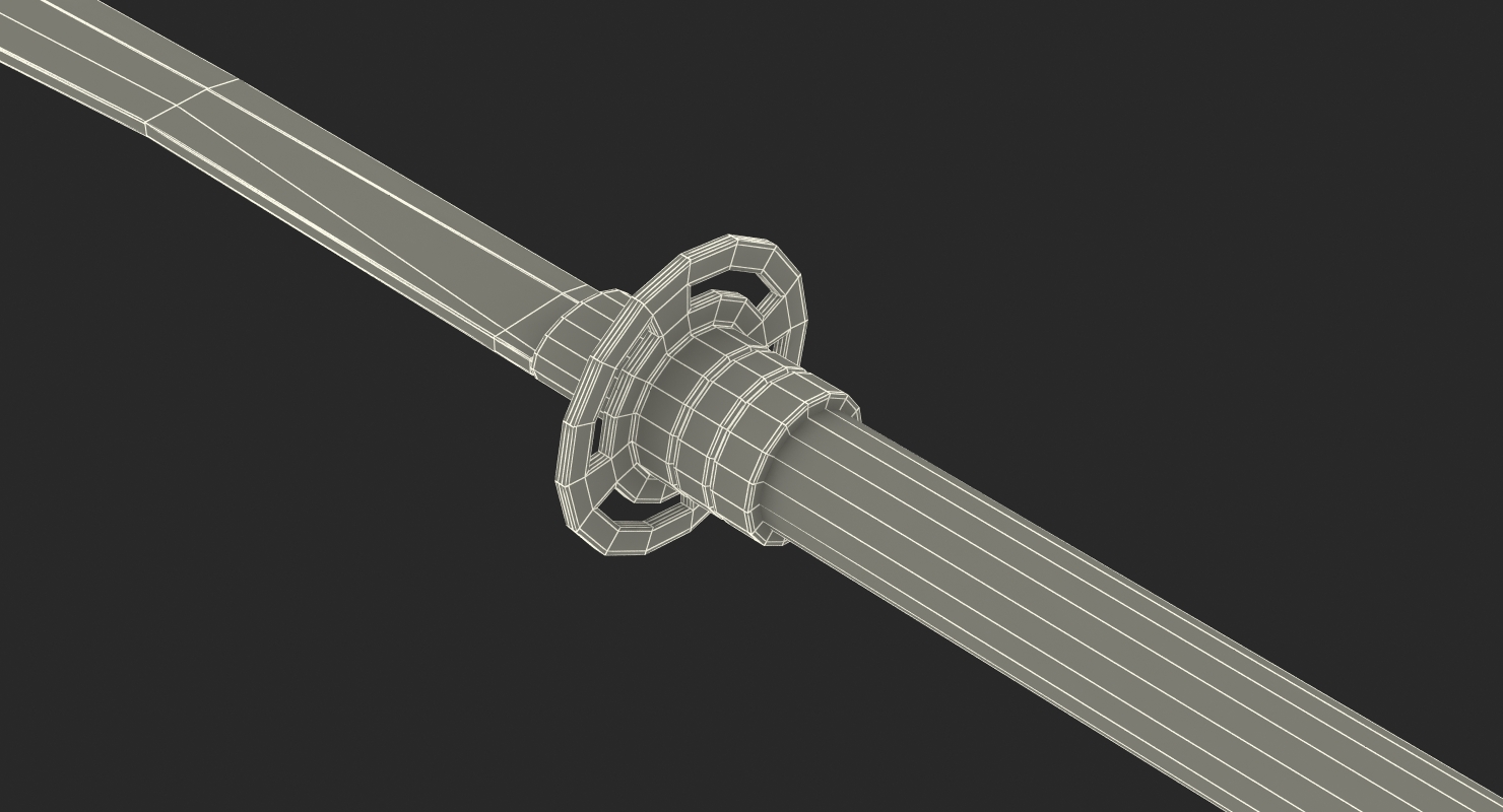 Naginata Japanese Pole Weapon 3D model