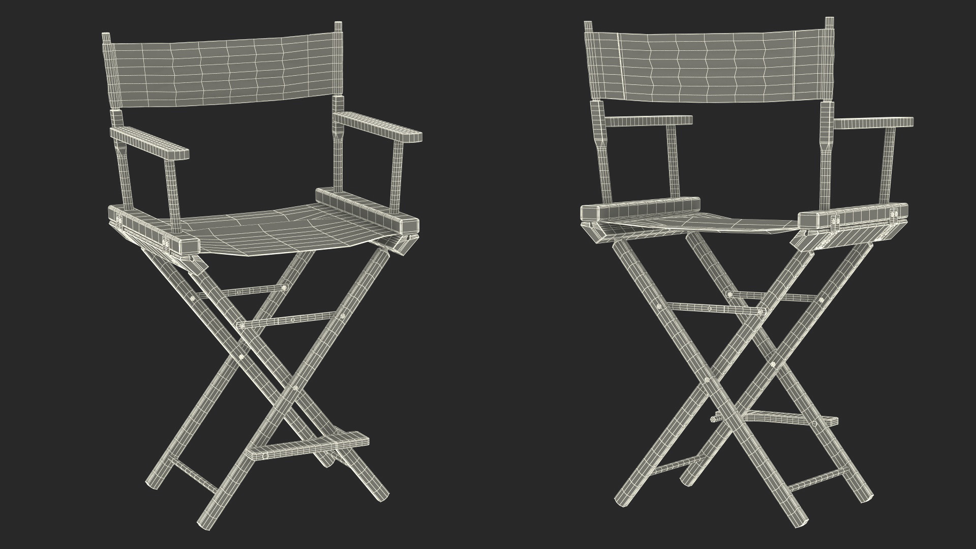 Classic Directors Foldable Chair 3D