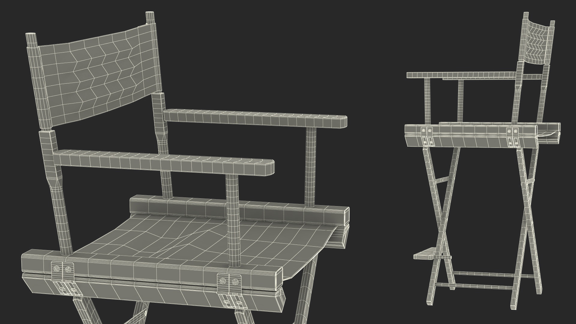 Classic Directors Foldable Chair 3D